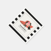 Derby Style Big Red Pet Roos Baby shower Servet (Hoek)