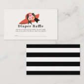 Derby Style Big Red Pet Roos Luier Raffle Ticket Informatiekaartje (Voorkant / Achterkant)