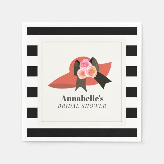 Derby Style Big Red Pet Roos Vrijgezellenfeest Servet (Voorkant)