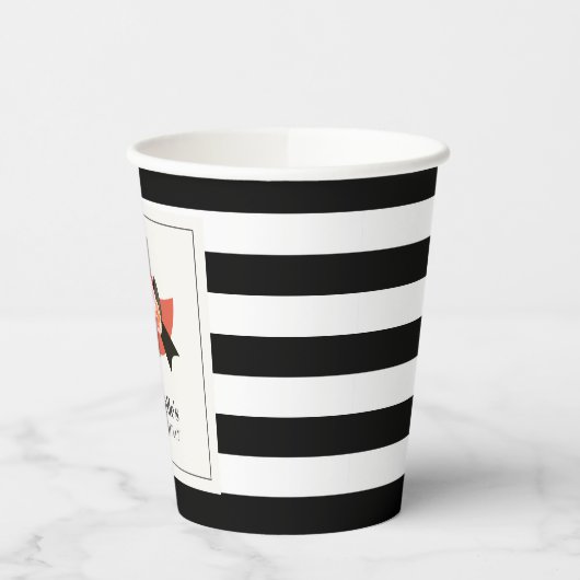 Derby Style Grote Rode Pet Roos 1e Verjaardag Papieren Bekers (Links)