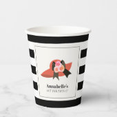 Derby Style Grote Rode Pet Roos 1e Verjaardag Papieren Bekers (Voorkant)