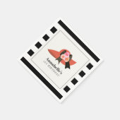 Derby Style Grote Rode Pet Roos 1e Verjaardag Servet (Hoek)