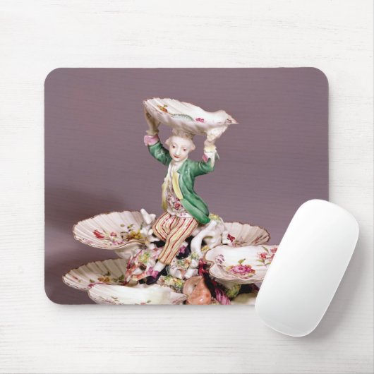 Derby-tafelcenterstuk, 1760-65 muismat (Met muis)