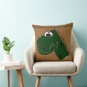 Derby the Dinosaur (bruin) Kussen (Stoel)