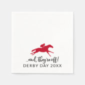 Derby Theme | Aangepast jockey en Race Horse Servet (Voorkant)