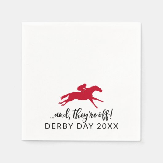 Derby Theme | Aangepast jockey en Race Horse Servet (Voorkant)