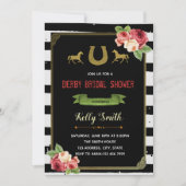Derby themparty bridal doual-uitnodiging kaart (Voorkant)
