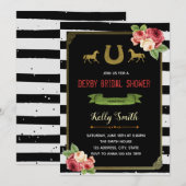 Derby themparty bridal doual-uitnodiging kaart (Voorkant / Achterkant)