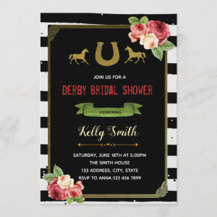 Derby themparty bridal doual-uitnodiging kaart