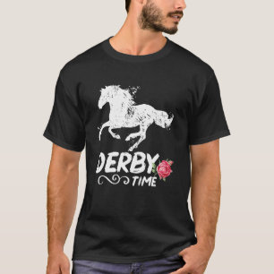 Derby Tijd Y allemaal Paarden Paardenrace Festiv T-shirt