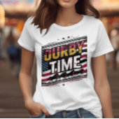 Derby Time: Amerikaanse vlag achtergrond T-shirt