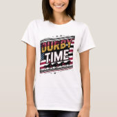 Derby Time: Amerikaanse vlag achtergrond T-shirt (Voorkant)