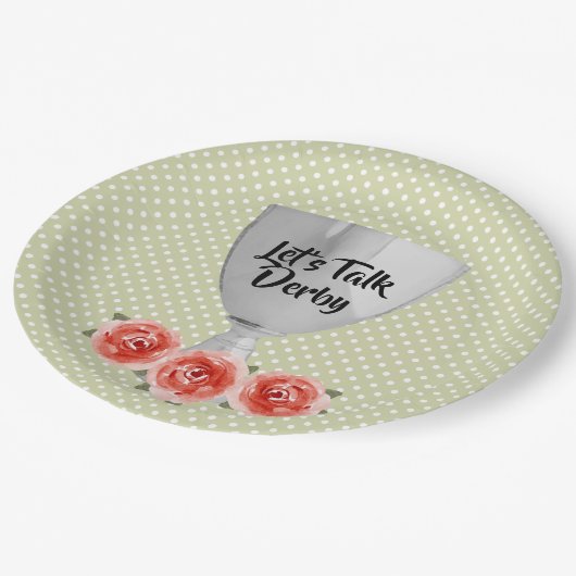 Derby Trophy Party Papier Borden Papieren Bordje (Gekanteld)