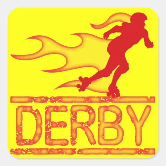 Derby Vierkante Sticker (Voorkant)