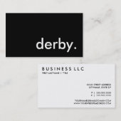 derby. visitekaartje (Voorkant / Achterkant)