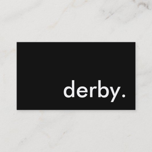 derby. visitekaartje (Voorkant)