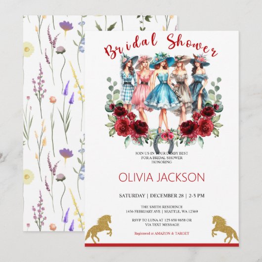 Derby Vrijgezellenfeest vrijgezellenuitnodiging Feestdagenkaart (Voorkant / Achterkant)