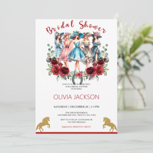 Derby Vrijgezellenfeest vrijgezellenuitnodiging Feestdagenkaart (Staand voorkant)