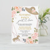Derby Wedding Invitation - Niets Fancy Alleen Lief Save The Date (Staand voorkant)