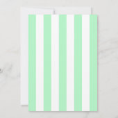 Derby Wedding Shower Mint Cabana Stripes Hoefijzer Kaart (Achterkant)