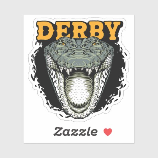 Derby, Western Australië Krokodil Sticker (Vel)