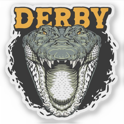 Derby, Western Australië Krokodil Sticker (Voorkant)