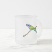 Derbyan Mustache Paraket Frosted Glass Mok (Voorkant rechts)