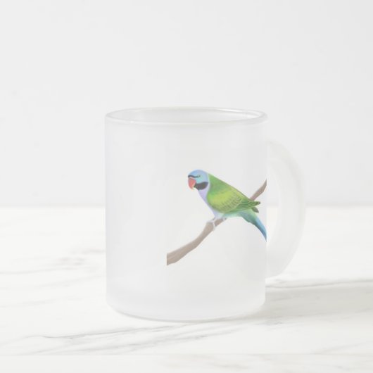 Derbyan Mustache Paraket Frosted Glass Mok (Voorkant rechts)