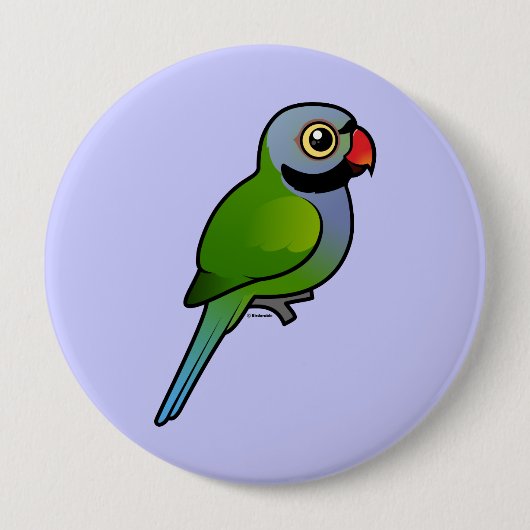 Derbyan Parakeet Ronde Button 4,0 Cm (Voorkant)