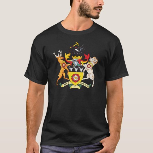 Derbyshire Coat of Arms T-shirt (Voorkant)