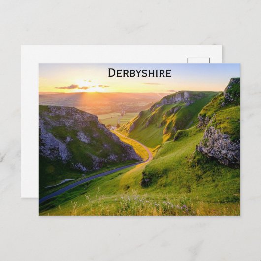Derbyshire England Winnats Pass Travel Photo Briefkaart (Voorkant / Achterkant)