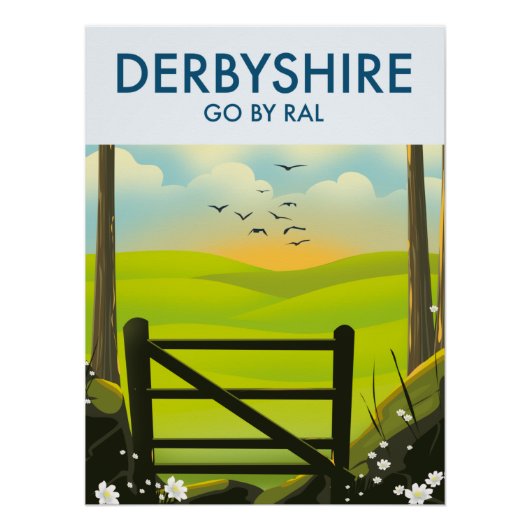 Derbyshire Landschap reisposter Perfect Poster (Voorkant)