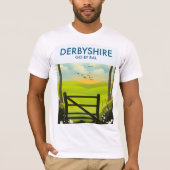Derbyshire landschap reisposter t-shirt (Voorkant)