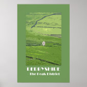 Derbyshire Peak District 1920s retro-stijl poster (Voorkant)