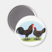 Derbyshire Redcap Fowl Magneet (Voorkant / Achterkant)