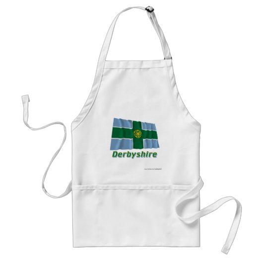 Derbyshire Waving Flag met naam Standaard Schort (Voorkant)