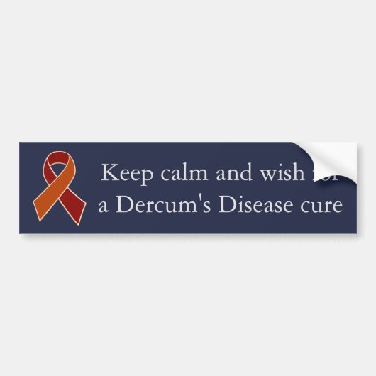 Dercum's Disease Awareness Ribbon Bumpersticker (Voorkant)