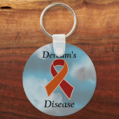 Dercum's Disease Awareness Ribbon Sleutelhanger (Voorkant)