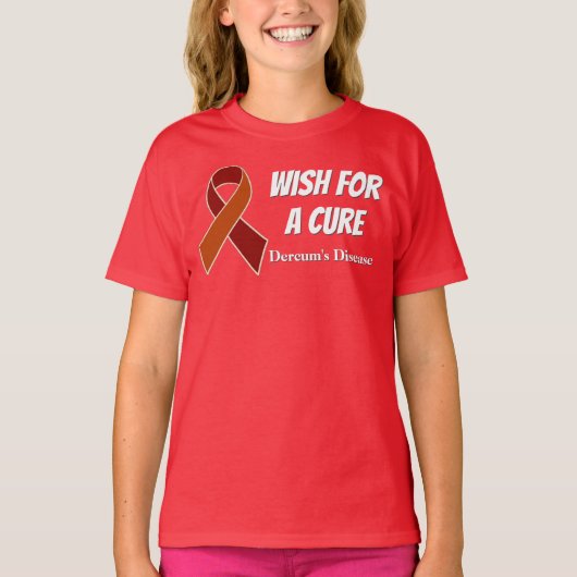 Dercum's Disease Awareness Ribbon T-shirt Kinder (Voorkant)