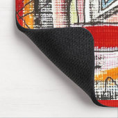 Derde Abstracte kunst met oogkleppen Muismat (Hoek)