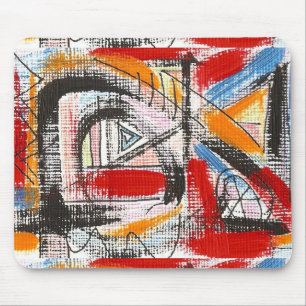 Derde Abstracte kunst met oogkleppen Muismat