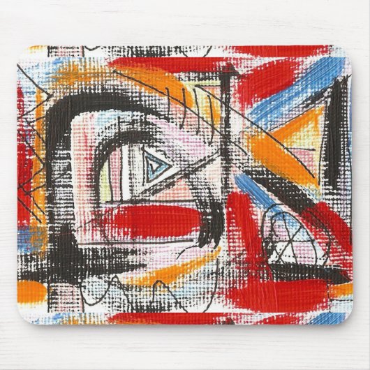 Derde Abstracte kunst met oogkleppen Muismat (Voorkant)