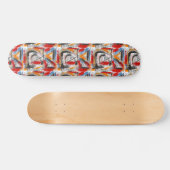 Derde Abstracte kunst met oogkleppen Persoonlijk Skateboard (Horizontaal)