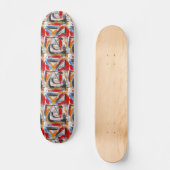 Derde Abstracte kunst met oogkleppen Persoonlijk Skateboard (Voorkant)