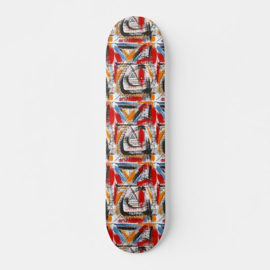 Derde Abstracte kunst met oogkleppen Persoonlijk Skateboard (Voorkant)