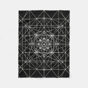 Derde afmeting/kristaltempel Geometrie Fleece Deken