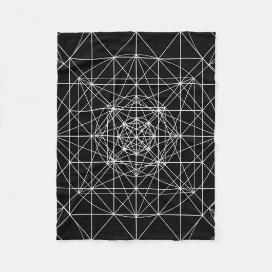 Derde afmeting/kristaltempel Geometrie Fleece Deken (Voorkant)