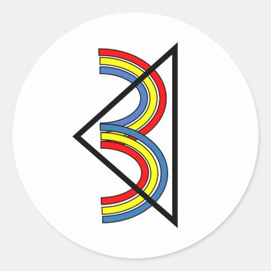 DERDE AGERSticker Ronde Sticker (Voorkant)