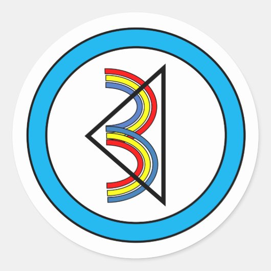 DERDE AGERSticker Ronde Sticker (Voorkant)