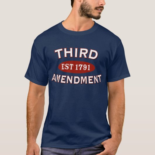 Derde amendement Est 1791 T-shirt (Voorkant)
